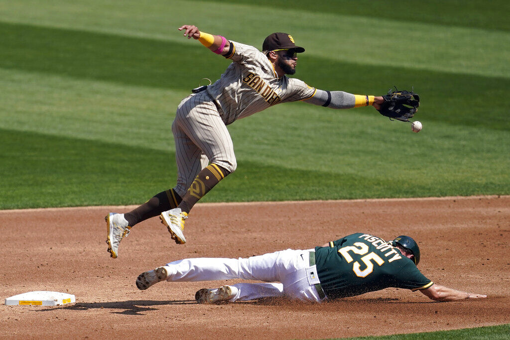 APTOPIX Padres Athletics Baseball